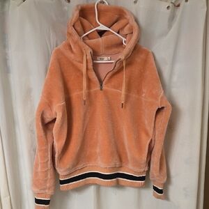 UGG Womens Plush Half-Zip Hooded Sweater
